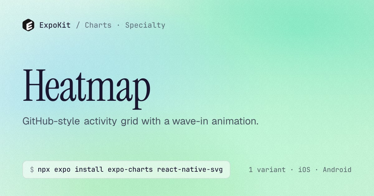 Heatmap — React Native chart for Expo — ExpoKit