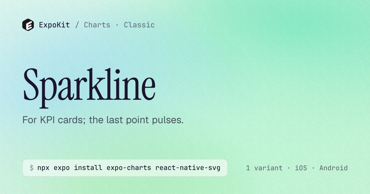Sparkline — React Native chart for Expo — ExpoKit