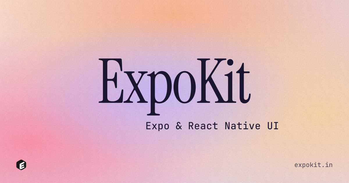 React Native UI Components for Expo — ExpoKit